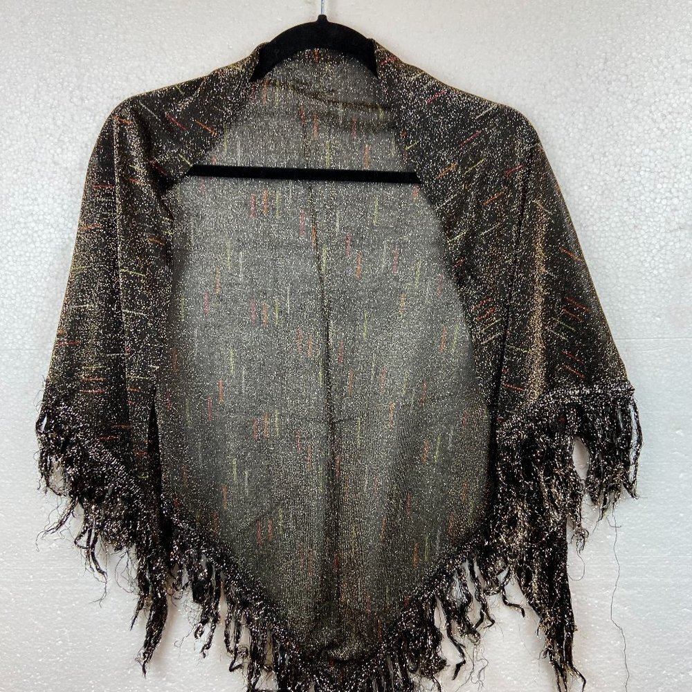Vintage Gold Lurex Shawl Scarf Wrap